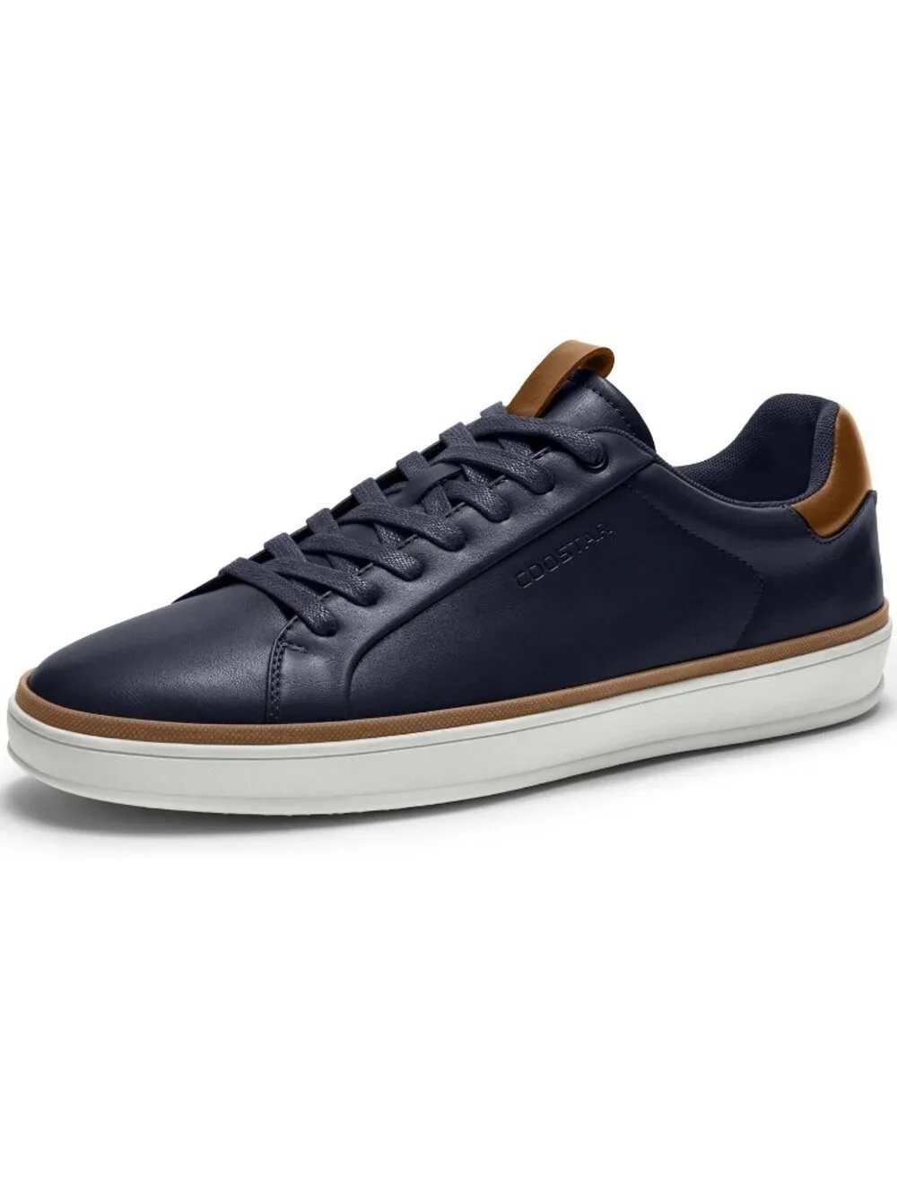 Coostar Men's Navy Rubber Sole Lightweight Comfortable Classic Lace Up Sneakers